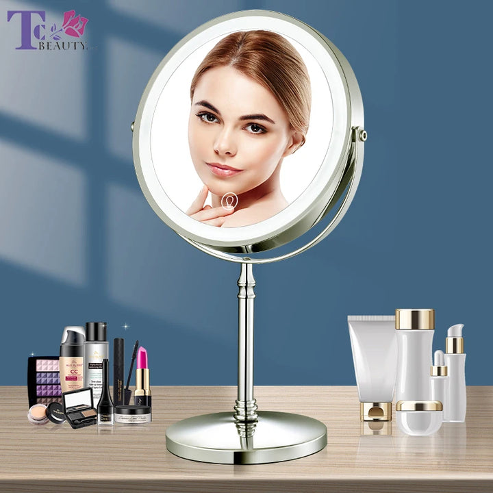 🌟 Gold Makeup Mirror with Light  🌟