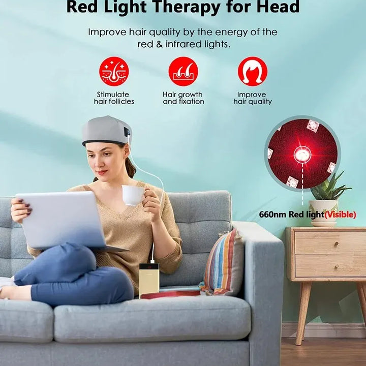 ✨ Hair Growth Cap - LED Red Light Therapy ✨