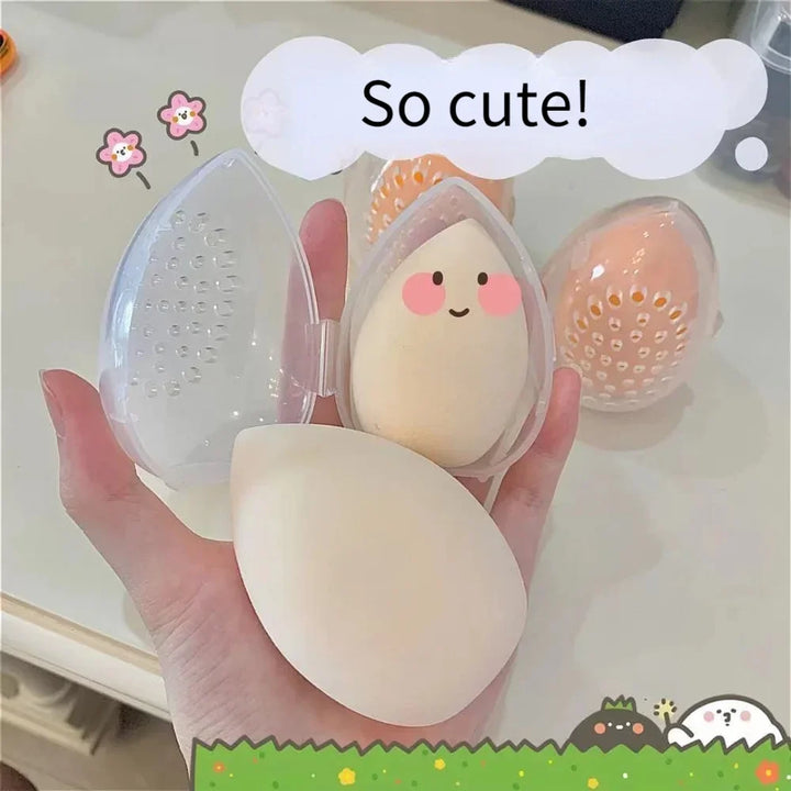 🌸 GlowUpUK presents: Egg-Shaped Makeup Sponge Organiser 🌸