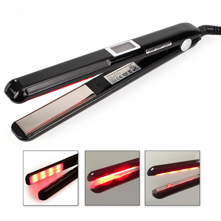 ✨ GlowSmooth - Ultrasonic Hair Straightener ✨